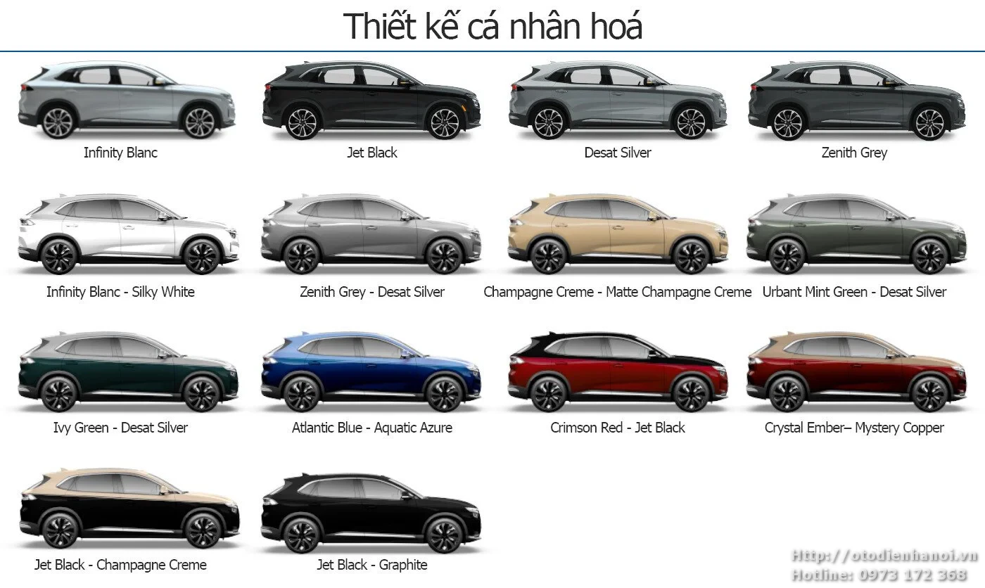Màu sắc Vinfast VF8 Lux
