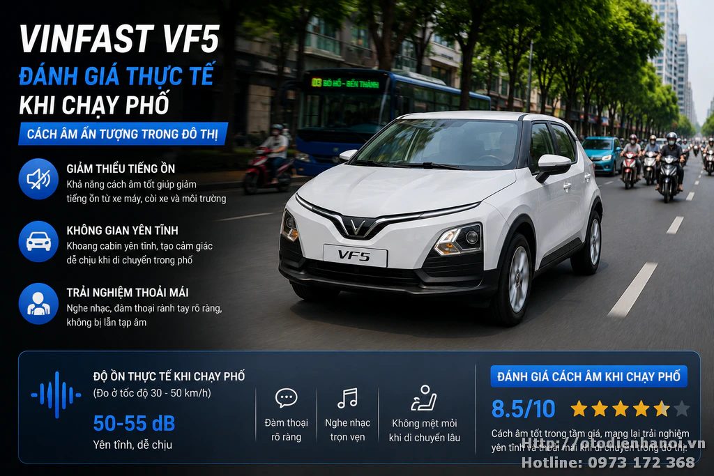 Vinfast VF5 chạy trong phố