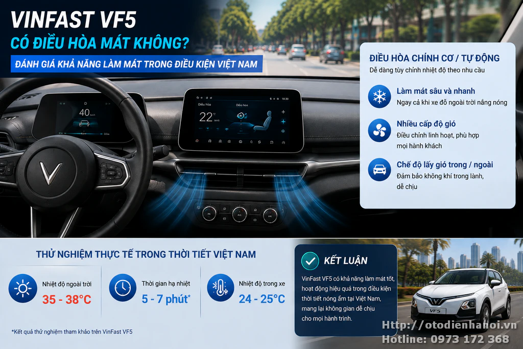 Vinfast Vf5 có điều hoá mát không