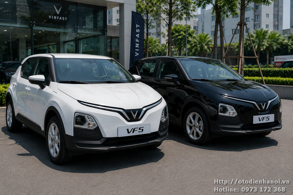 So sánh Vinfast VF5 màu Trắng và màu Đen
